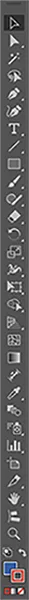 Decorative toolbar on the left side of the page